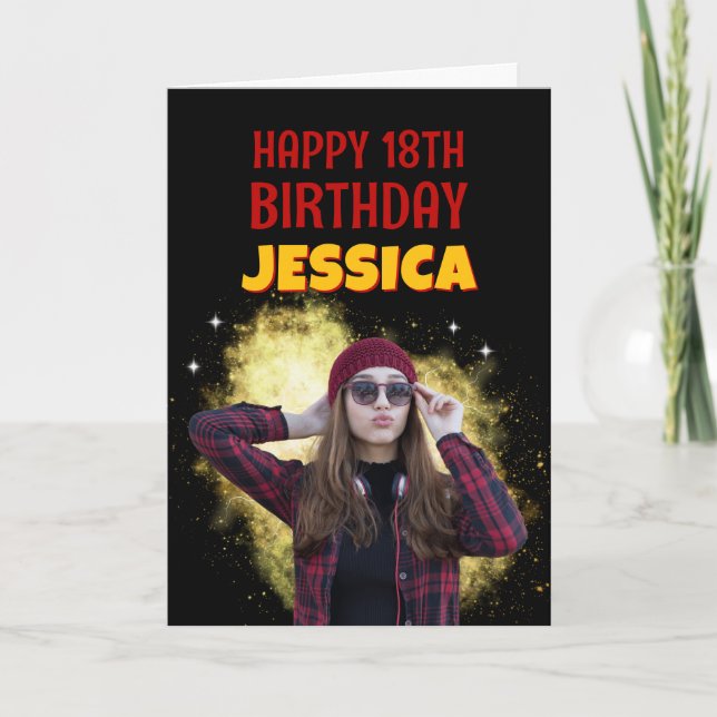Tarjeta de cumpleaños personalizada con foto al es (Anverso)