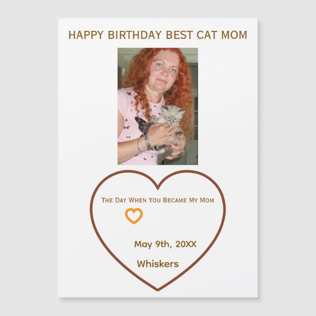 Tarjeta de cumpleaños personalizada con foto de ma (Anverso)