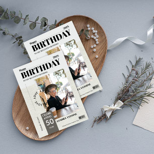 Tarjeta de cumpleaños personalizada con foto de po