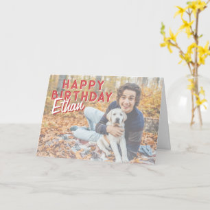 Tarjeta de cumpleaños personalizada con foto para