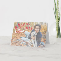 Tarjeta de cumpleaños personalizada con foto para