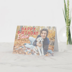 Tarjeta de cumpleaños personalizada con foto para