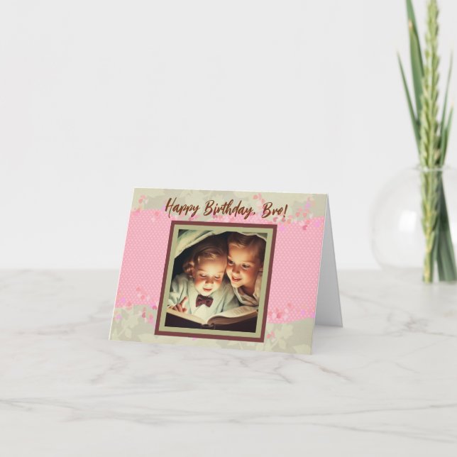 Tarjeta de cumpleaños personalizada con foto y tex (Anverso)
