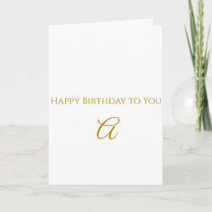 Tarjeta de cumpleaños personalizada con inicial do