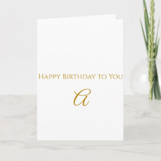 Tarjeta de cumpleaños personalizada con inicial do