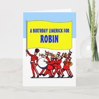 Tarjeta de cumpleaños PERSONALIZADA con limerick d