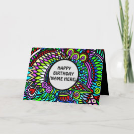 Tarjeta de cumpleaños personalizada con patrón div