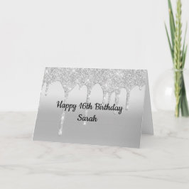 Tarjeta de cumpleaños personalizada con purpurina 