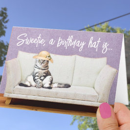 Tarjeta de cumpleaños personalizada con sombrero f