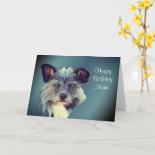 Tarjeta de cumpleaños personalizada Cute Terrier M
