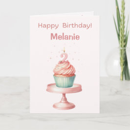 Tarjeta de cumpleaños personalizada de 2 años para