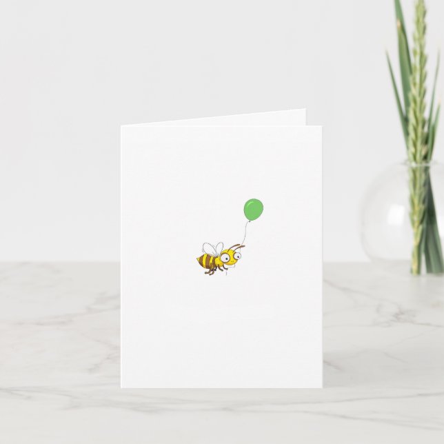 Tarjeta de cumpleaños personalizada de abeja bumbl (Anverso)