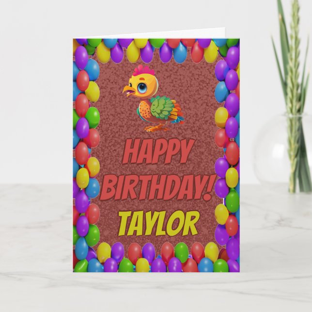 Tarjeta de cumpleaños personalizada de Acción de G (Anverso)