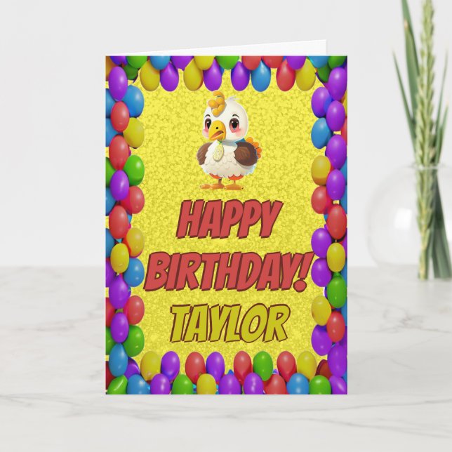 Tarjeta de cumpleaños personalizada de Acción de G (Anverso)