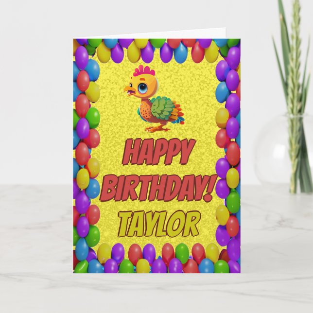 Tarjeta de cumpleaños personalizada de Acción de G (Anverso)