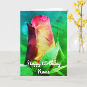 Tarjeta de cumpleaños personalizada de Arte Rosebu