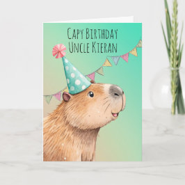 Tarjeta de cumpleaños personalizada de carpincho