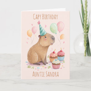 Tarjeta de cumpleaños personalizada de carpincho