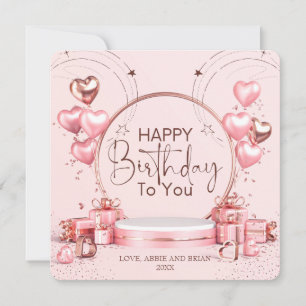 Tarjeta de cumpleaños personalizada de celebración