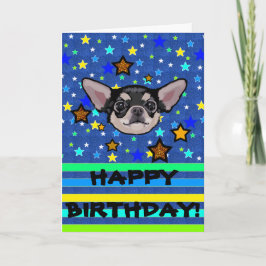Tarjeta de cumpleaños personalizada de Chihuahua