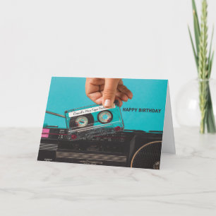 Tarjeta de cumpleaños personalizada de cinta de ca