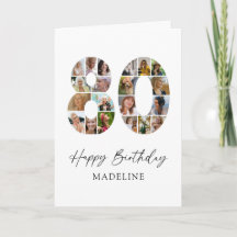 Tarjeta de cumpleaños personalizada de collage de 