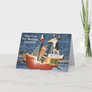 Tarjeta de cumpleaños personalizada de gatitos pir