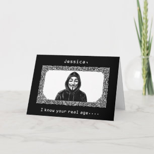 Tarjeta de cumpleaños personalizada de hacker cibe