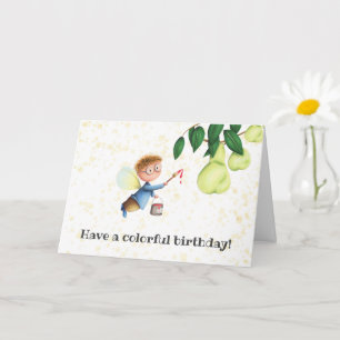 Tarjeta de cumpleaños personalizada de hadas pinta