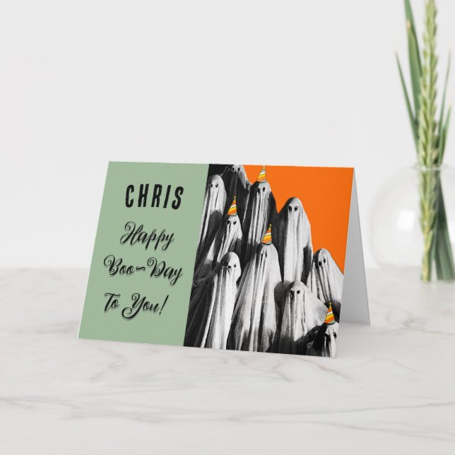 Tarjeta de cumpleaños personalizada de Halloween (Anverso)