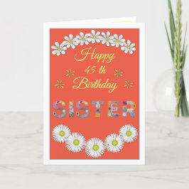 Tarjeta de cumpleaños personalizada de la hermana