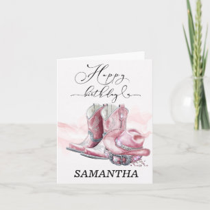 Tarjeta de cumpleaños personalizada de la niña de