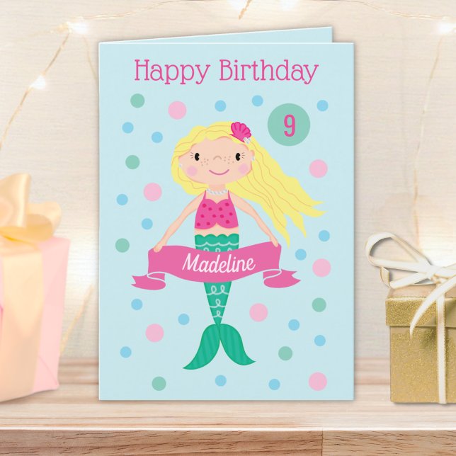 Tarjeta de Cumpleaños Personalizada de la Sirena y (Subido por el creador)