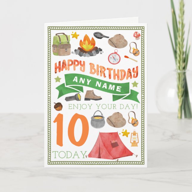 Tarjeta de cumpleaños personalizada de la tienda (Anverso)