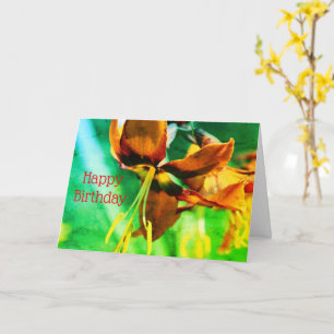 Tarjeta de cumpleaños personalizada de naranja Lil