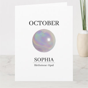 Tarjeta de cumpleaños personalizada de Opalo de Oc
