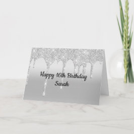 Tarjeta de cumpleaños personalizada de Purpurina d