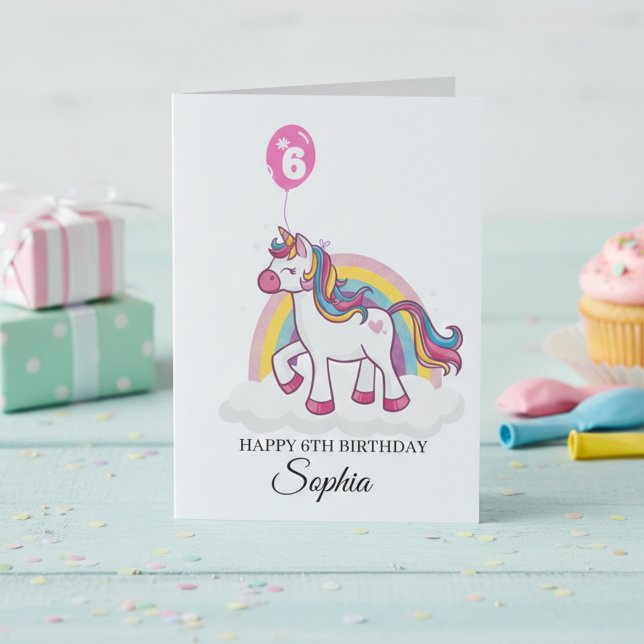 Tarjeta de cumpleaños personalizada de Unicornio p (Subido por el creador)