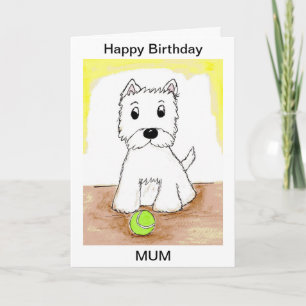 TARJETA DE CUMPLEAÑOS PERSONALIZADA DE WESTIE