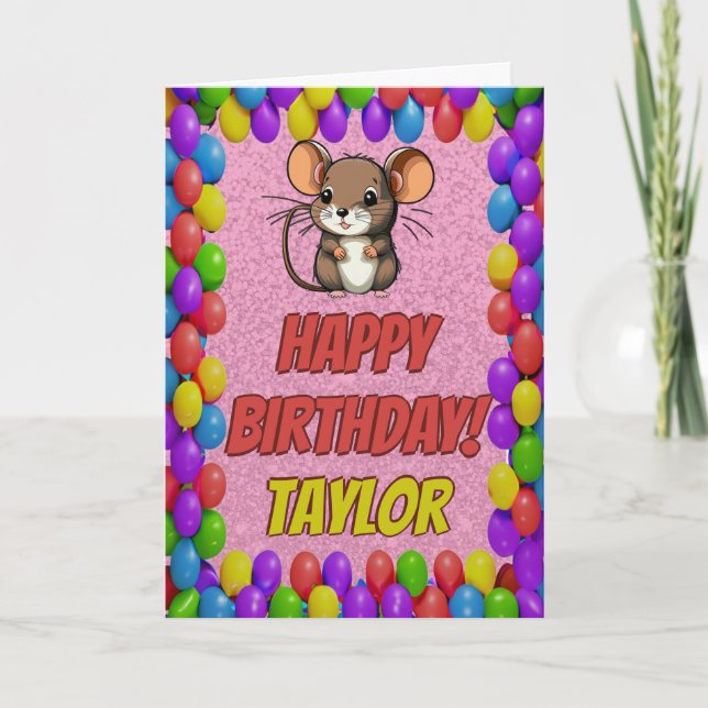 Tarjeta de Cumpleaños Personalizada Divertida con  (Anverso)