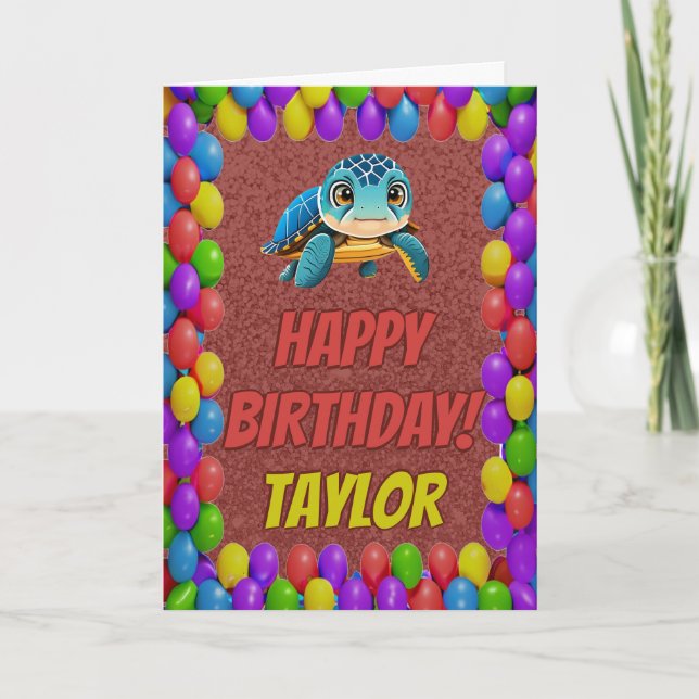 Tarjeta de cumpleaños personalizada divertida de t (Anverso)