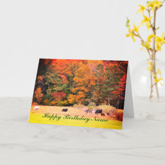 Tarjeta de cumpleaños personalizada Fall Foliage C