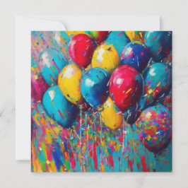 Tarjeta de cumpleaños personalizada | Globos de co