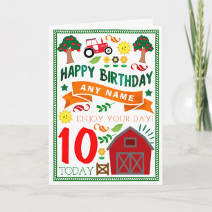 Tarjeta de cumpleaños personalizada granja del