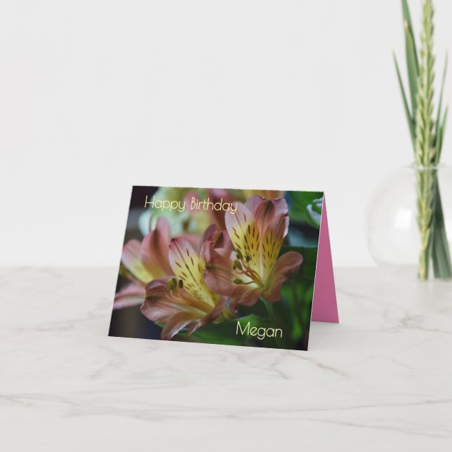 Tarjeta de cumpleaños personalizada Happy Birthday (Anverso)