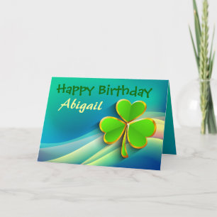 Tarjeta de cumpleaños personalizada irlandesa