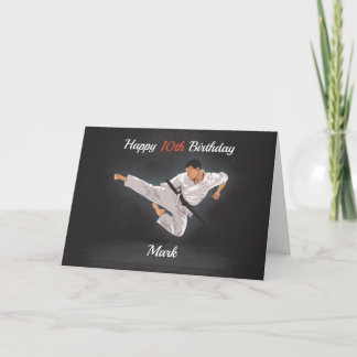 Tarjeta de cumpleaños personalizada Karate/Tae Kwo