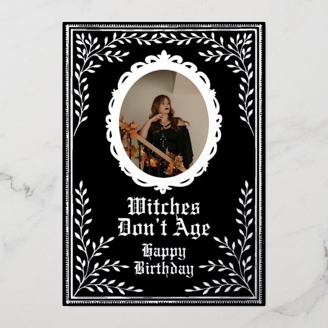 Tarjeta de cumpleaños personalizada las brujas no  (Anverso)