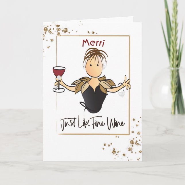 Tarjeta de cumpleaños personalizada linda y dulce  (Anverso)