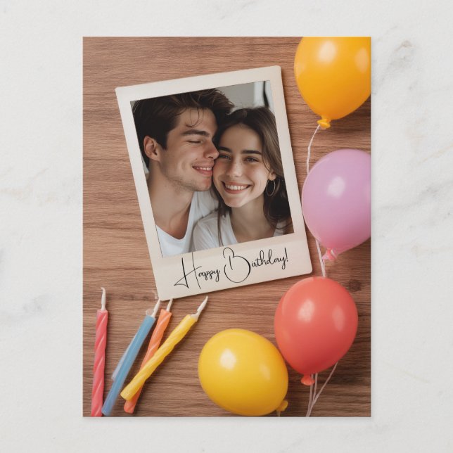 Tarjeta de cumpleaños personalizada marrón Polorai (Anverso)